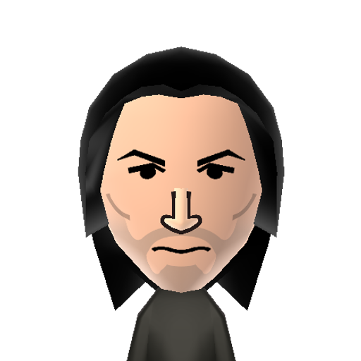 Keanu Mii character: An actor who rose to fame in the 90s. Most famous for his roles as Neo in "The Matrix", Ted Logan in the "Bill & Ted" films, and in "Speed", "The Devil's Advocate", "Point Break", "A Scanner Darkly", and more.