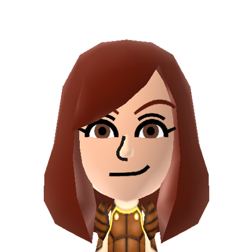 Titania Mii character: I made Erza Scarlet if anyone wants her QR code. :)