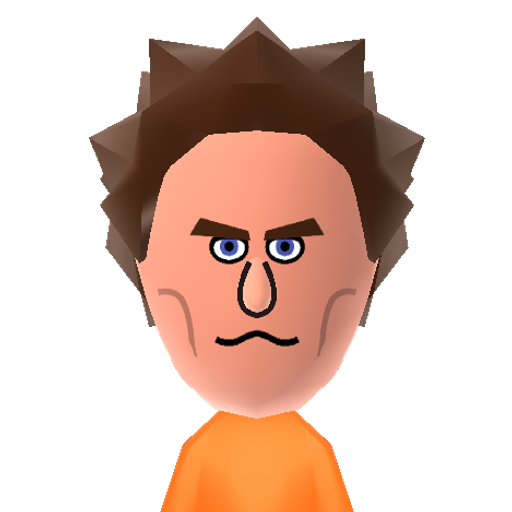 no name Mii character: This Mii is one of the many unused and unnamed Miis who appear in the Wii Music E3 trailer as well as in promotional art.
