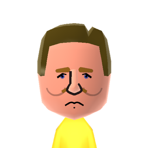 Nick Clegg Mii character: British politician and leader of the Liberal Democrat MP party. He is deputy Prime Minister alongside David Cameron.