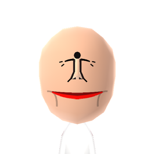 Trampoline Mii character: A stick figure having fun bouncing on a trampoline!