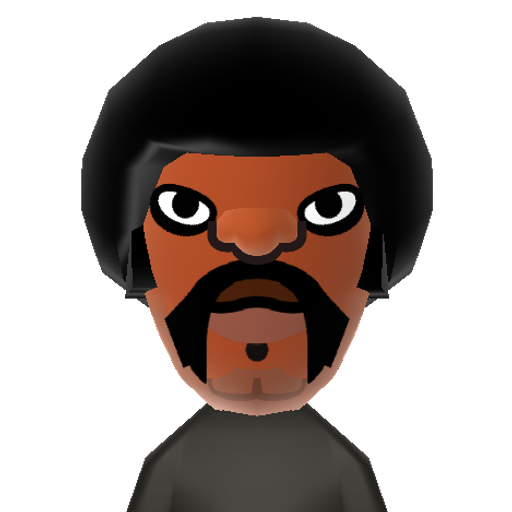 JWinnfield Mii character: Character in "Pulp Fiction" played by Samuel L. Jackson, for which he received an Oscar nomination for best Supporting Actor.