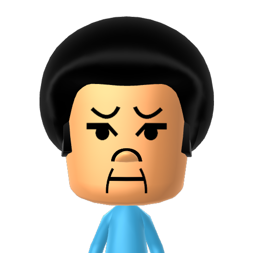 쐽쑈쑤쑥쑨쑬쑴쑵쑹쒀 Mii character: This is a Mii for testing Mii nicknames.