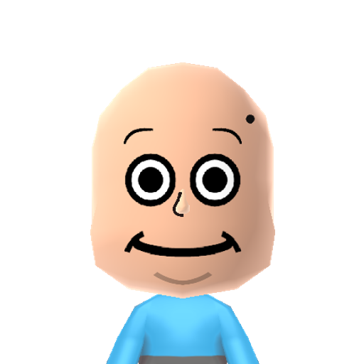 TomPickles Mii character: The baby from the cartoon series "Rugrats".