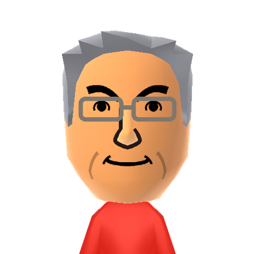 しゃちょう Mii character: a Happy Hammerin' Staff Mii