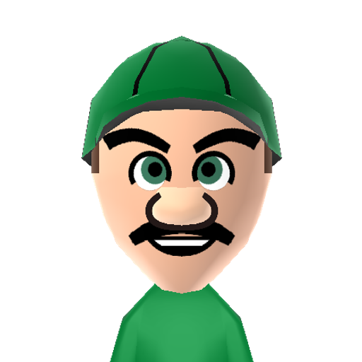 Luigi Mii character: A character from Super Mario.