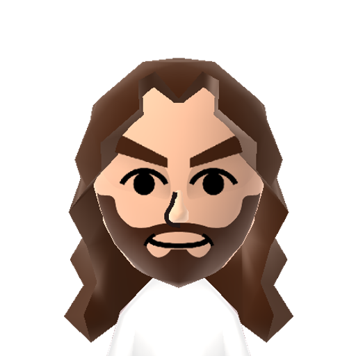 Jesus Mii character: These are extracted and derived from the Mii Central Miis from the 3DS Miitopia.