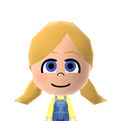 Katie Mii character: Little Girl in Overalls