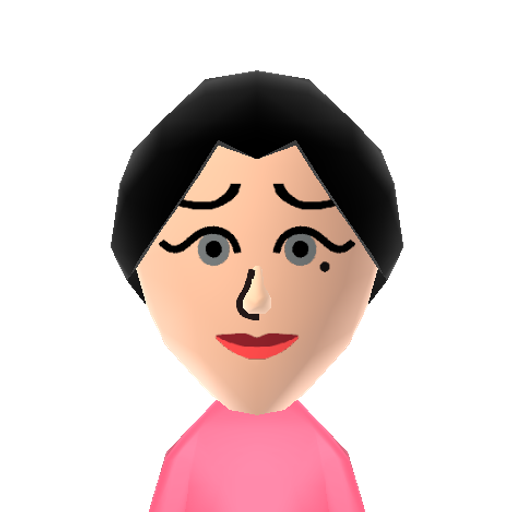 Mary O. Mii character: The help guide in "Super Mario Maker".