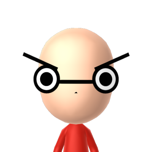 my haters Mii character: These are extracted and derived from the Mii Central Miis from the 3DS Miitopia.