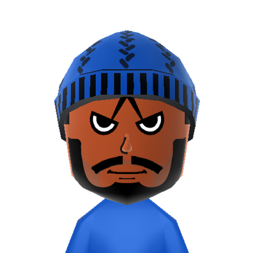 Archie Mii character: The leader of Team Aqua from the game series "Pokemon".