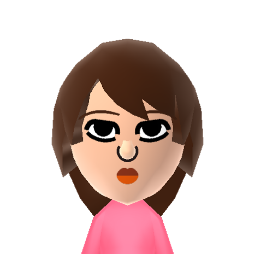 Trish Mii character: This is a Mii uploaded for the 3DS version and distributed by Mii Central for both the 3DS and Switch versions of Miitopia.