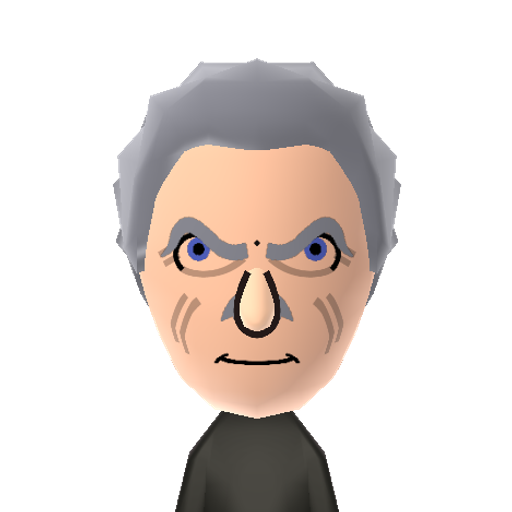 12thDoctor Mii character: Peter Capaldi plays the twelfth incarnation of the Doctor on the popular British sci-fi series, "Doctor Who", starting in 2013. He is the first of a new cycle of regenerations for the Doctor, and has a darker personality than his more recent lives.