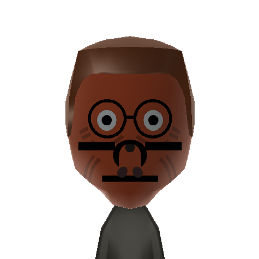 endo skele Mii character: The metallic skeleton of Freddy Fazbear from the game "Five Nights at Freddy's".