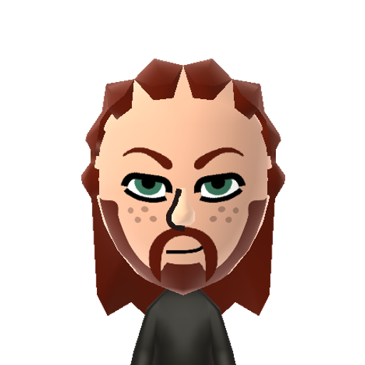 Pickles Mii character: The drummer from the metal band Dethklok featured in the animated show "Metalocalypse" on Adult Swim.