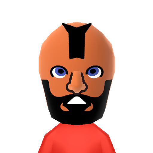 Zangief Mii character: A bodybuilder known as "The Red Cyclone" from "Street Fighter".