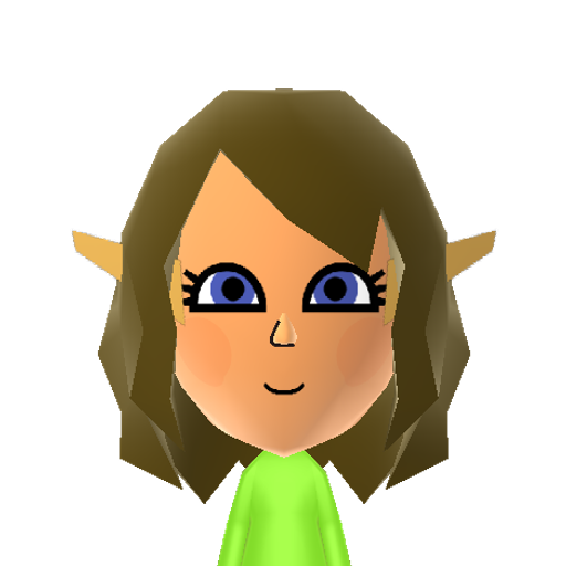 Saria Mii character: Link's cute friend from "The Legend of Zelda: Ocarina of Time".