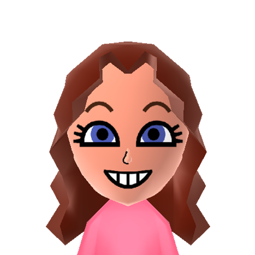 Pinkie pie Mii character: From "My Little Pony". She wants every pony to join in and have fun at her parties but can be a bit pushy. She is the life and soul of a party, sometimes throwing them for no reason. She also loves anything sweet.