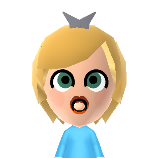 в.Rosаlina Mii character: The baby version of Princess Rosalina from Mario Kart 8.