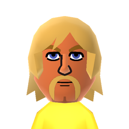 Hulk Hogan Mii character: The famous pro wrestler in his younger days.