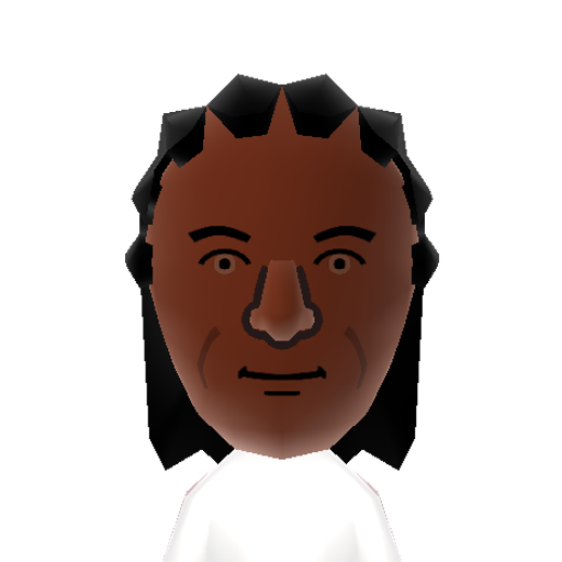 Booker T Mii character: Professional wrestler from WWE, TNA and WCW. Can you dig it, SUCKAAAAA!!