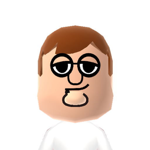 Peter G Mii character: Main character on the animated series "The Family Guy", voiced by show creator Seth MacFarlane.