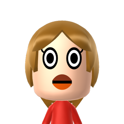 Ava Mii character: A normal chicken from Animal Crossing. She is currently married to Mario.