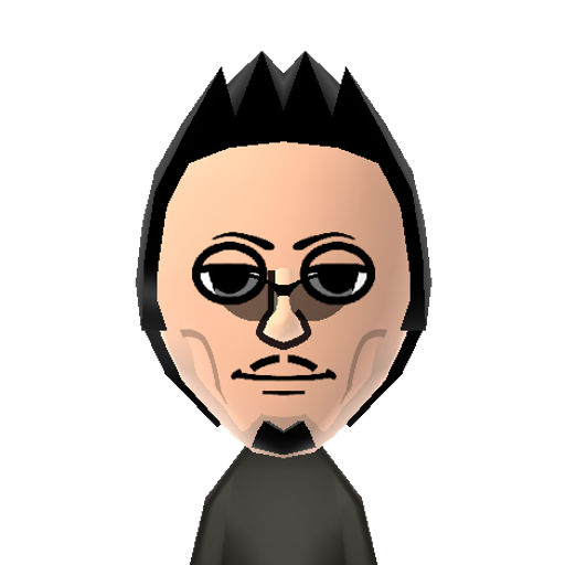 Mr. H Mii character: From the game "The World Ends With You", Mr. H is the self-described "hip cafe barista" of WildKat and is also the successful, multi-talented artist CAT.