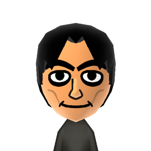 ほ Mii character: a Happy Hammerin' Staff Mii