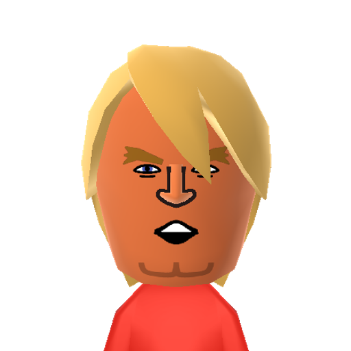 TRUMP Mii character: Business mogul turned reality TV star turned 45th President of the United States.