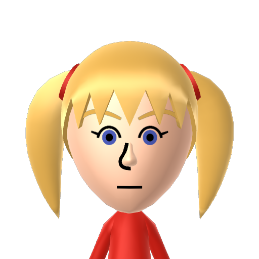 Alexandra Mii character: A Mii originating within the gameplay of Tomodachi Life (3DS).