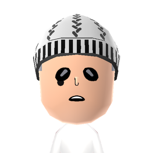 Blooky Mii character: The quiet, sad little ghost from Undertale.