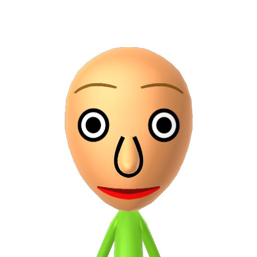 Baldi Mii character: These are extracted and derived from the Mii Central Miis from the 3DS Miitopia.