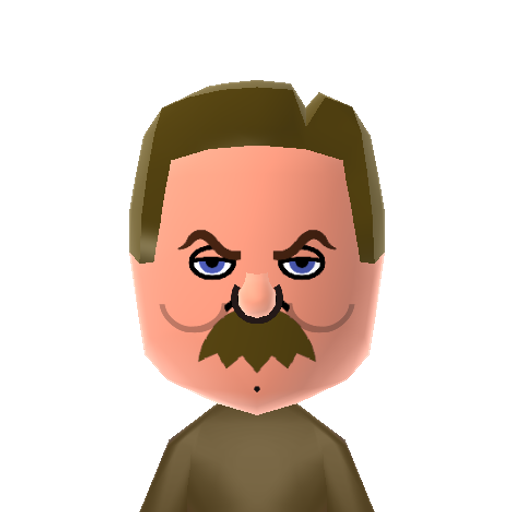 R. Swanson Mii character: Character in the TV comedy series "Parks and Recreation" played by Nick Offerman.