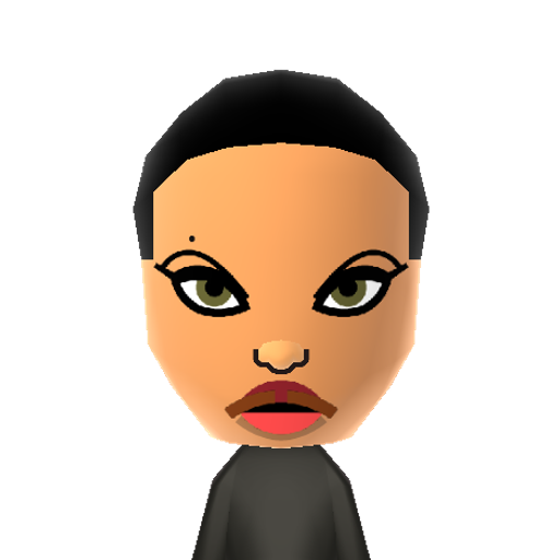 A. Jolie Mii character: Sexy movie star and philanthropist, known for her big heart, big lips, acting prowess, and her diverse and ever-growing family with Brad Pitt.