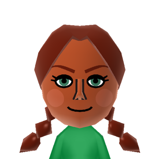 Rose Mii character: A Mii from Goiky Sports Resort, a mod for Wii Sports Resort
