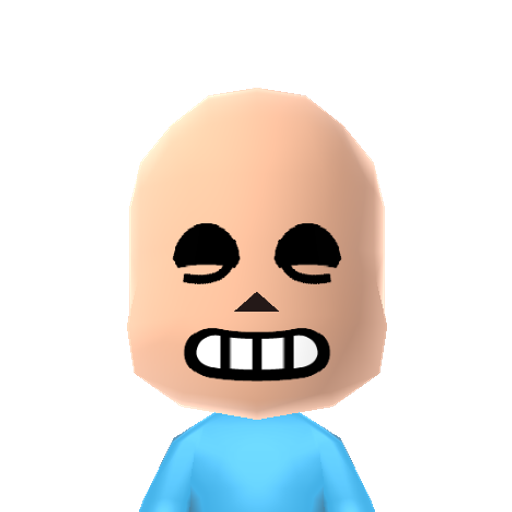 Sans Mii character: Skeleton character from Undertale