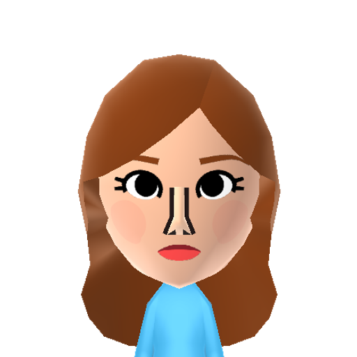 Keshini Mii character: She appears in the Mii Maker tutotial for Tomodachi Collection back in 2009.