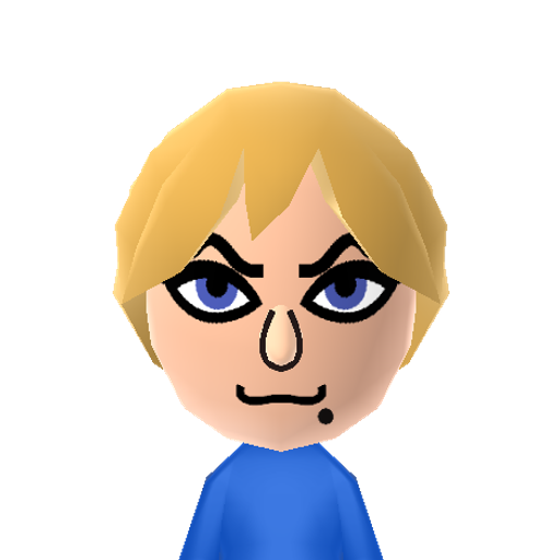 GJジャック Mii character: A Mii from Dillon's Dead-Heat Breakers, goes by “Jackie G” in-game