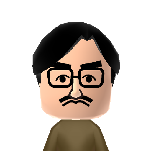 2しゃちょう Mii character: A Mii from Minna no Jōshiki Ryoku TV
