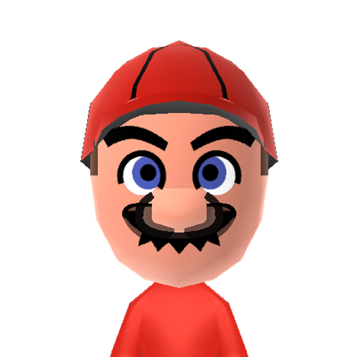Mario Mii character: This is a another Mario mii that I imported from the Check mii out Channel ran by WiiLink24 and I got this Mii from the website from the search bar. 

Mii Entry Code: 4353-0264-4214

https://miicontest.wiilink.ca/artisans/100118721