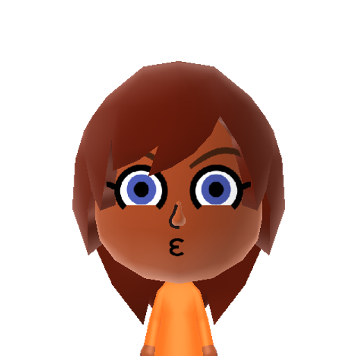 Scootaloo Mii character: The "Equestria Girls" version of Scootaloo from "My Little Pony".