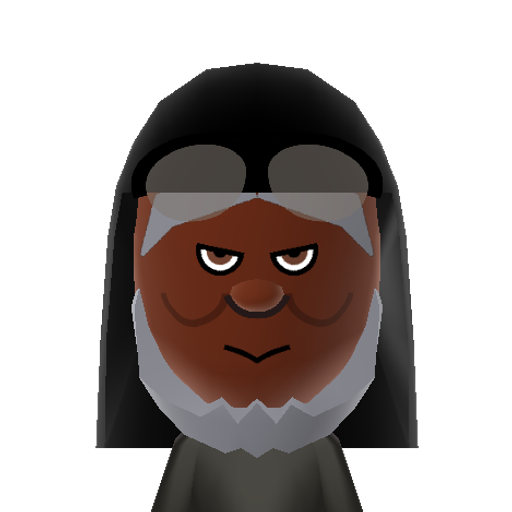 Sister Act Mii character: Whoopi Goldberg's character from "Sister Act", in hiding disguised as a nun.