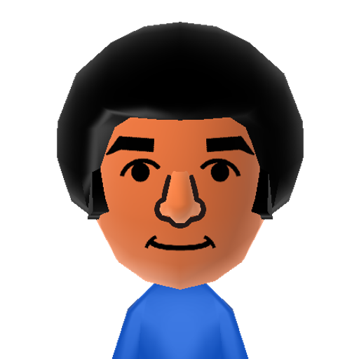 Cobi Mii character: The guy on YouTube who uploads Let's Plays, most notably Mario, Sonic and Super Smash Bros. "Skadoosh!"
