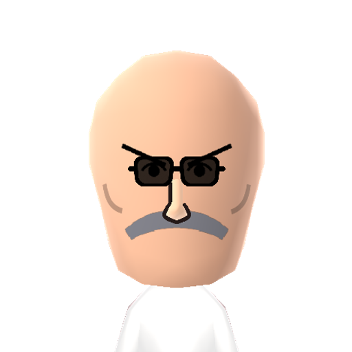 Blaine Mii character: The Gym Leader of Cinnabar Island's gym who uses Fire-type Pokemon.
