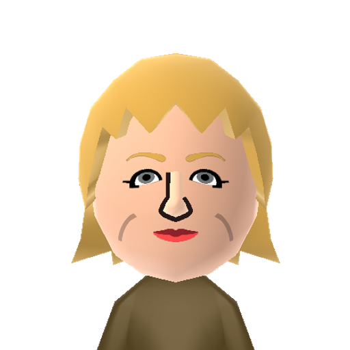 Harma Boer Mii character: The weather woman from the RTV Noord, the regional TV channel of Groningen, a provence in the Netherlands. She does the weather forecast in the Gronings dialect.