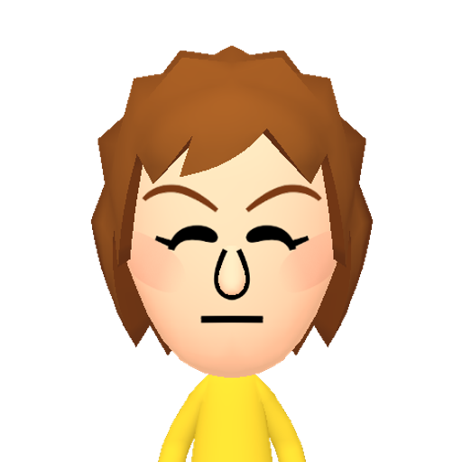 宅字安讲军许论农讽设 Mii character: This Mii is from the Switch SDK as a SampleDB Mii.