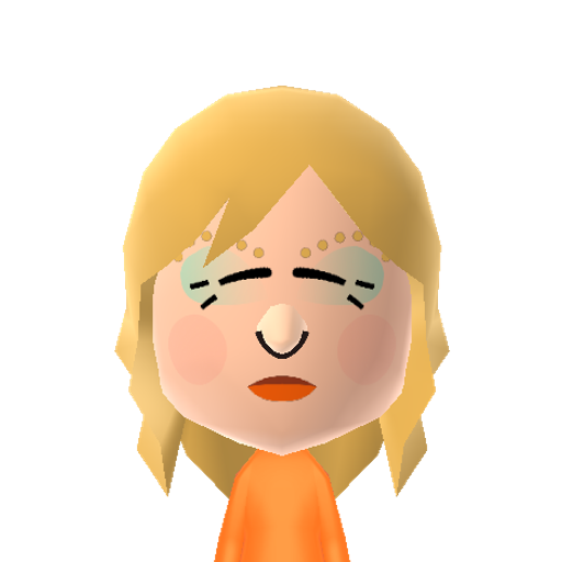 C. Lauper Mii character: Wacky 80's pop singer whose True Colors shine through, cuz Girls Just Wanna Have Fun!