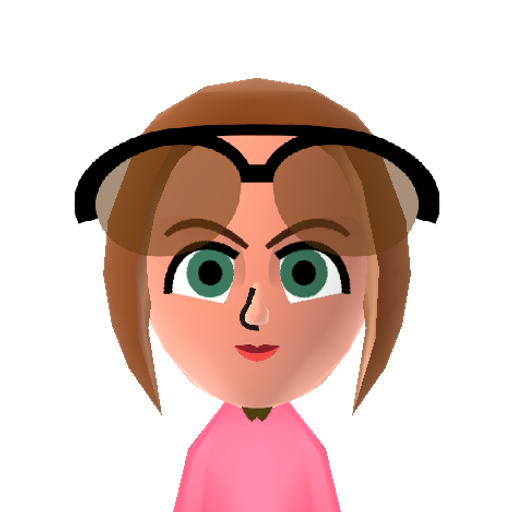 Aerith Mii character: The flower girl in Final Fantasy VII.