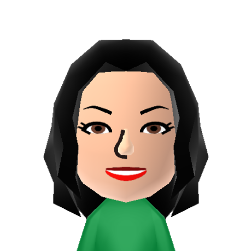 Selena Mii character: Famous pop singer in her new movie called "Spring Beakers".